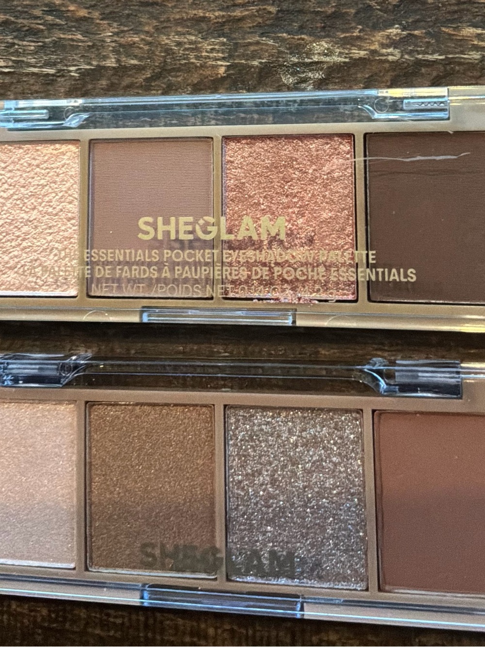 SheGlam Eyeshadow Duo Palette — Brown, Copper & Champagne Shimmers